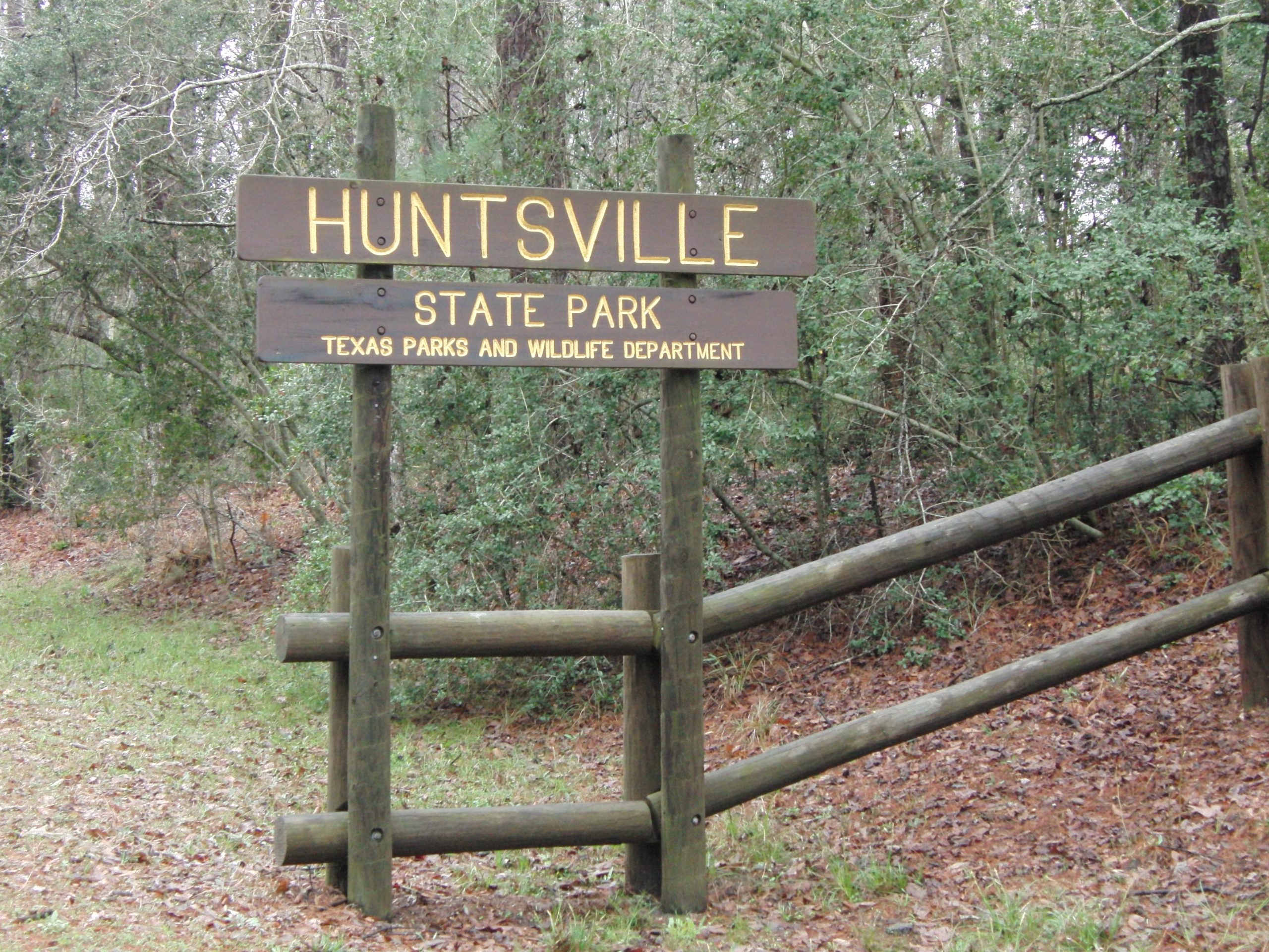 Huntsville texas state park sign